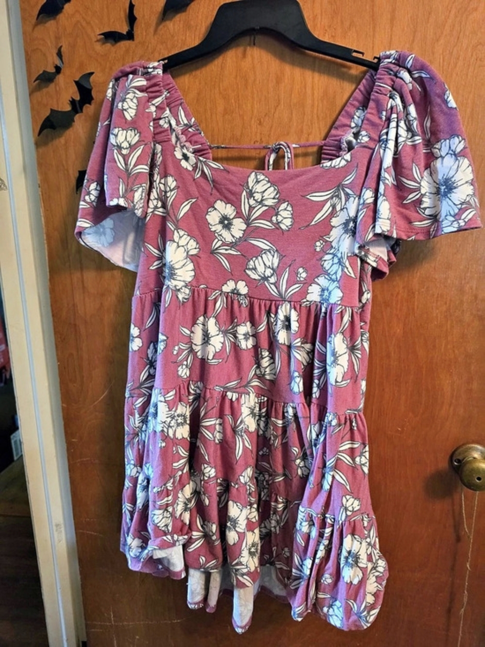 Floral Mini Dress in Purple & Blue Like New
